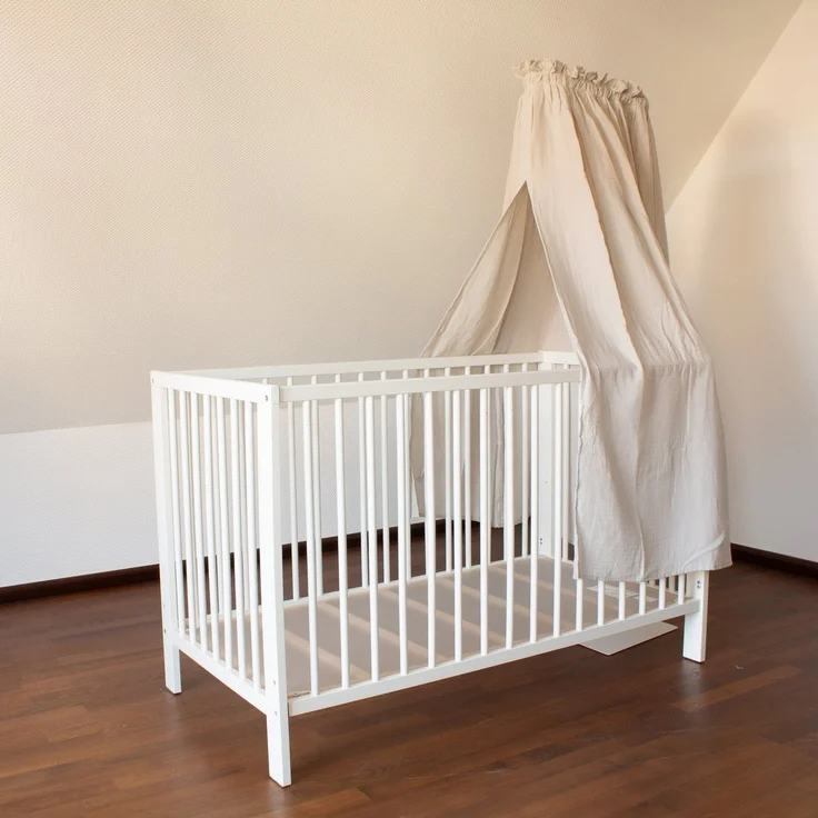 Babykajo Betthimmel Stoff + Ständer (Set, 1-tlg, in verschiedenen Varianten), Betthimmel Ständer mit Betthimmel für Babybetten – Bild 2