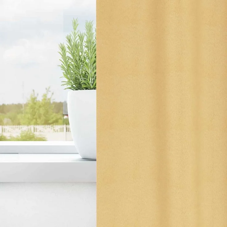 Verdunkelungs-Vorhänge | für Wohnzimmer & Schlafzimmer mit Ringen 2 pcs Beige 225 x 140 cm – Bild 3
