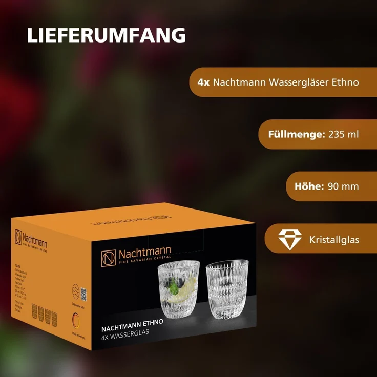 NACHTMANN 106705 ETHNO Wasserglas 4er Set – Bild 6