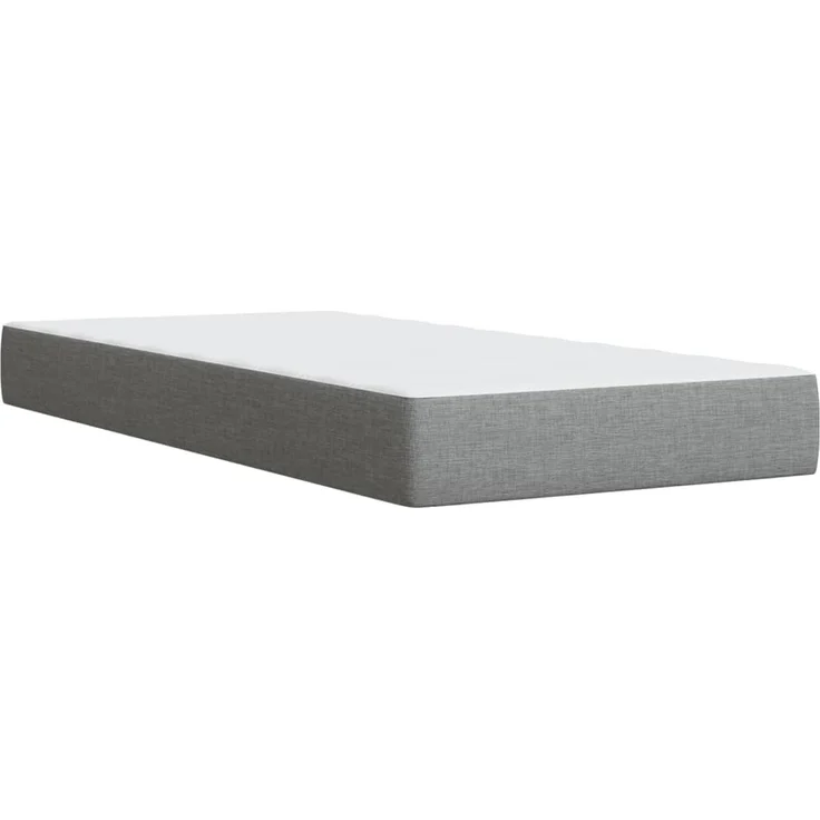 vidaXL Boxspringbett mit Matratze Hellgrau 90x190 cm Stoff 3288849 – Bild 10