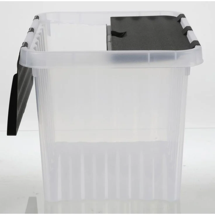 Wellenbox mit Klappdeckel 10L ca. 30×23×20 cm transparent – stabile Kunststoff Aufbewahrungsbox für Haushalt Büro Werkstatt Spielzeug Kleinteile und Ordnungssysteme – Bild 4