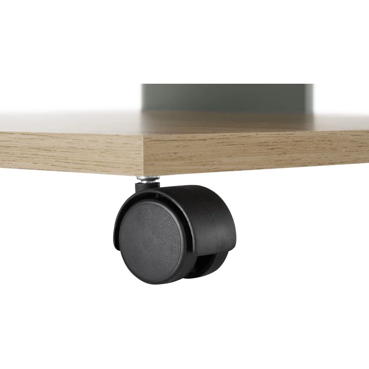 Couchtisch >Fay< 4 Rollen, Artisan Eiche Dekor, Salbei - 70x44x70 (BxHxT) – Bild 2