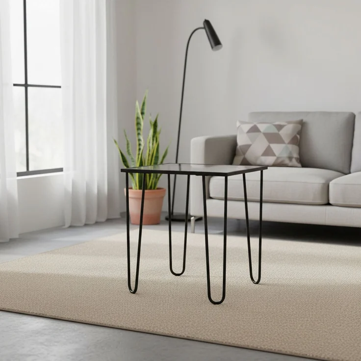 Skye Decor 'Shb-032' Couchtisch, Schwarz / Transparent, 53 x 55 x 53 cm – Bild 3