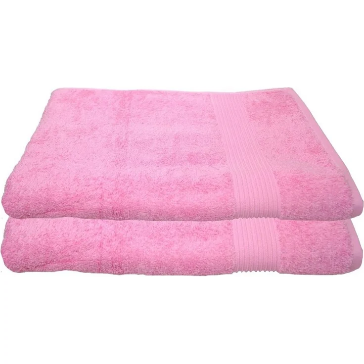 Julie Julsen Duschtücher 2-Duschtücher-Babyrosa-Duschtuch 70 x 140 cm, Baumwolle (2-St)