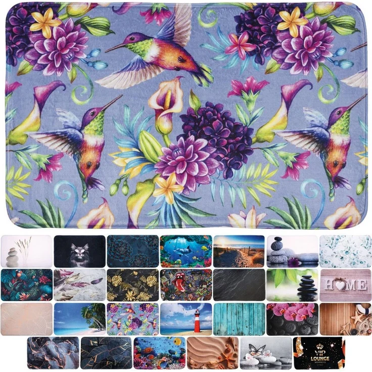 Sanilo Badematte mit Motiv, viele schöne Badteppiche zur Auswahl, rutschhemmend beschichtet, waschbar, schnelltrocknend, Polyester, rechteckig, sehr weich, hochwertig & modern, 50 x 80 cm oder 70 x 110 cm – Bild 5