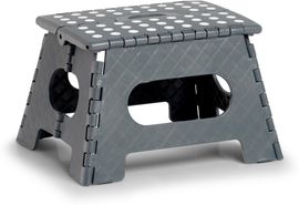 ZELLER Klapphocker 13031 aus Kunststoff, anthrazit / Tritt / Klappstiege