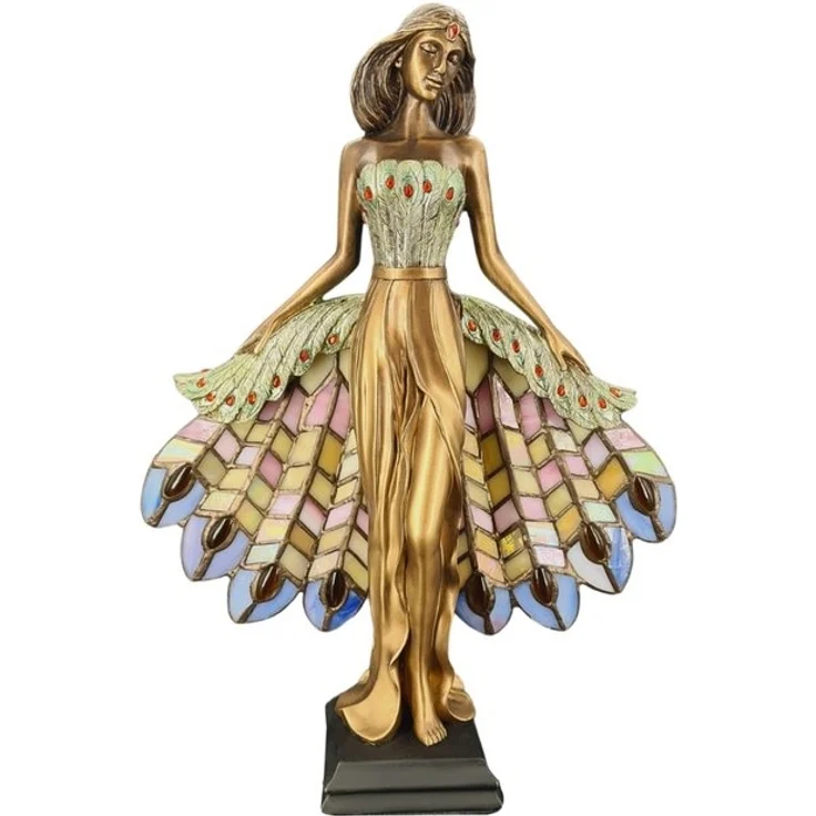 abc HOME Tischleuchte Leuchte im Tiffany-Stil Dame, ohne Leuchtmittel, Tiffany-Stil – Bild 4