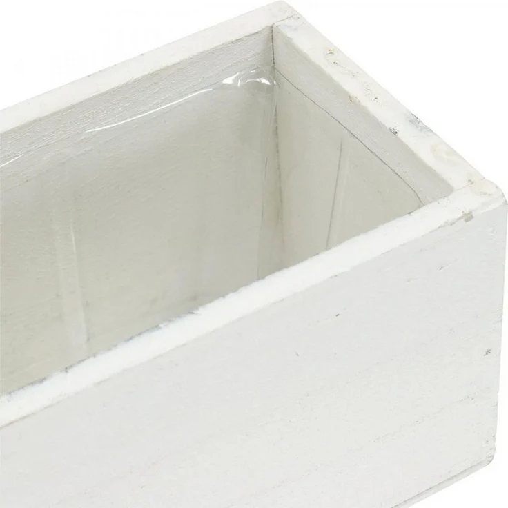 Viana Dekokorb Dekokiste Shabby Chic Pflanzkasten Holzgefäß für Blumen und – Bild 2
