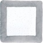 bemini 'Jersey Plus Softy Stary' Laufstalleinlage weiß/grau 100x100 cm