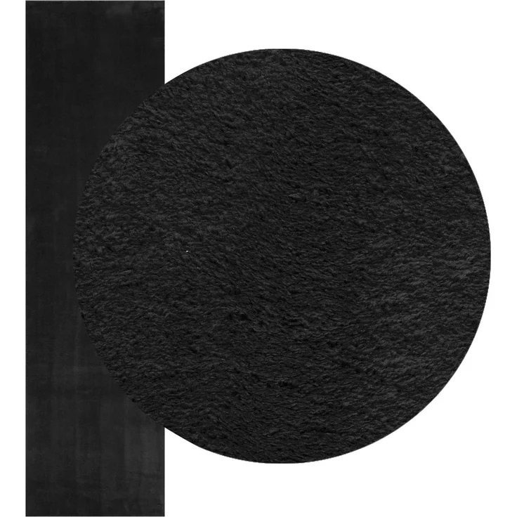 vidaXL Mittlerer Flor weicher und waschbarer Teppich HUARTE Schwarz 42022512 – Bild 3