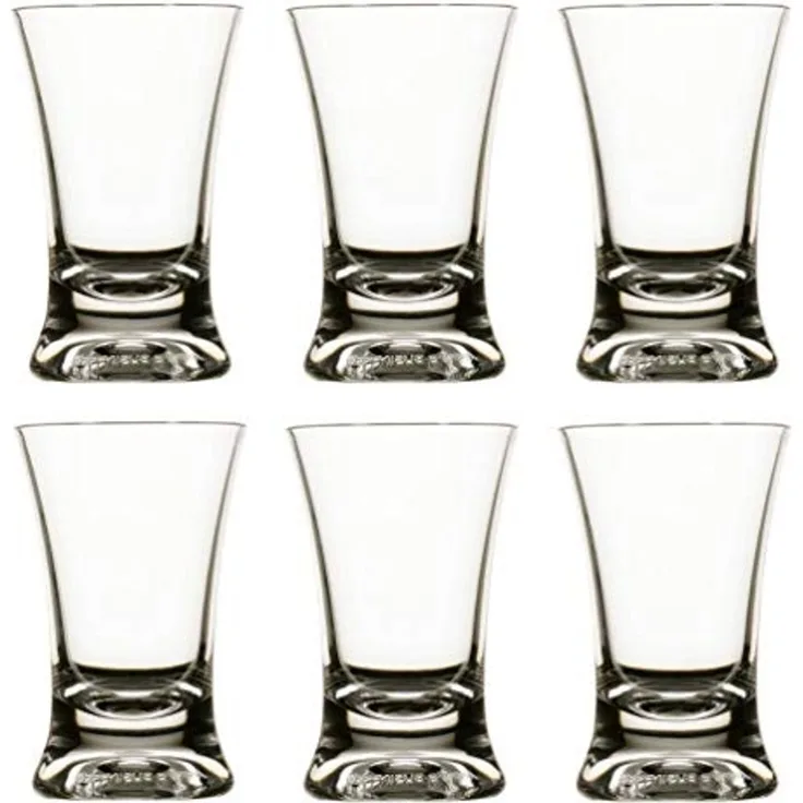 Schnapsglas farblos Set 6 Stück, unzerbrechlich, transparent, Tritan, Party