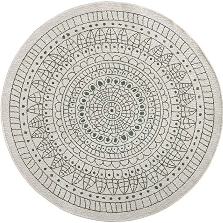 HANSE Home Teppich Porto Wendeteppich, rund, Höhe: 5 mm, In-& Outdoor, Wetterfest, Balkon, Garten, Wohnzimmer, Wasserfest – Bild 5