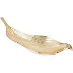 riess-ambiente Dekoschale ABSTRACT LEAF 64cm gold, Metall · im Blattdesign · Obstschale · Handarbeit · Accessoire