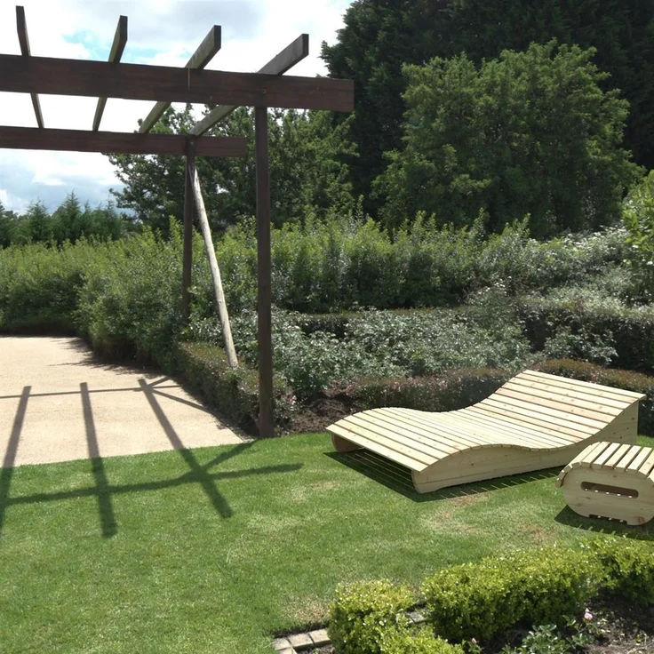 Gartenliege "Relax-Gertl" (Lärche) 1-teilig Liegebreite 140 cm Himmelsliege – Bild 9
