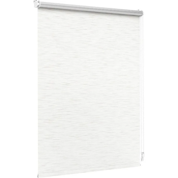 Verdunklungsrollo Thermorollo, 35 x 100 cm, weiß-strukturiert [Stoffbreite 31,6 cm], jalousiescout, verdunkelnd, ohne Bohren, freihängend, Klemmfix, Thermo-Rollo Vollverdunkelnd Thermo-Beschichtung, energiesparend