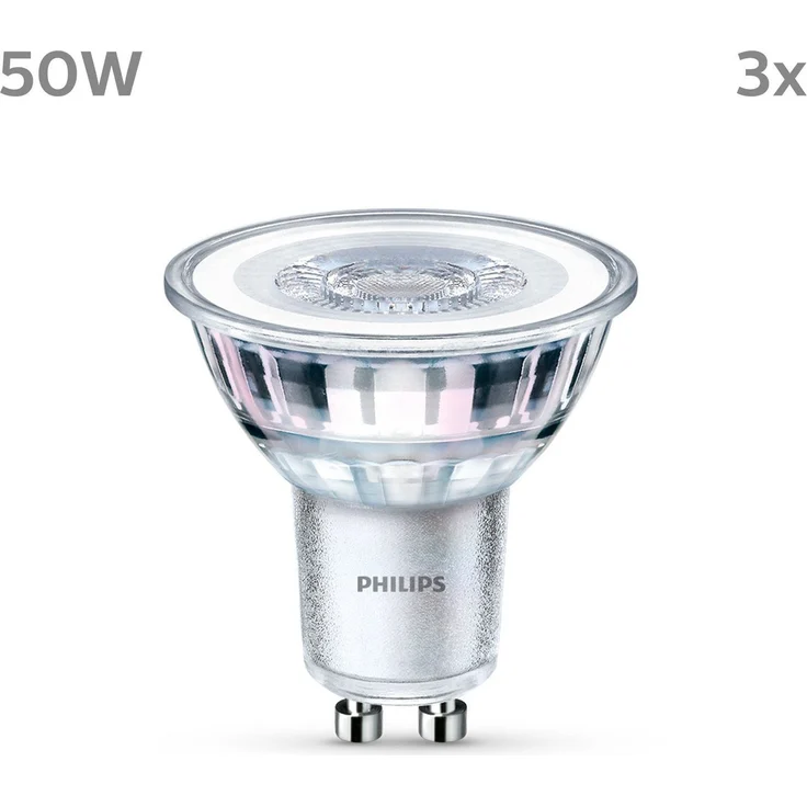 Philips LED classic Lampe 50W GU10 Kaltweiß 390lm Silber 3er P – Bild 5
