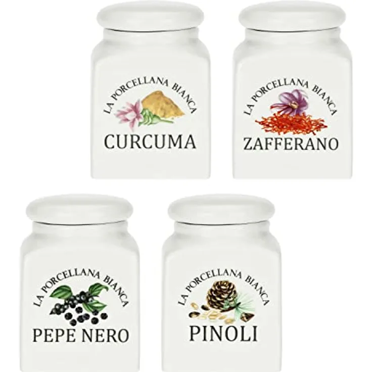 La Porcellana Bianca La Porcellana Bianca Set mit 4 Gewürzdosen 175 ml P01260MIX2