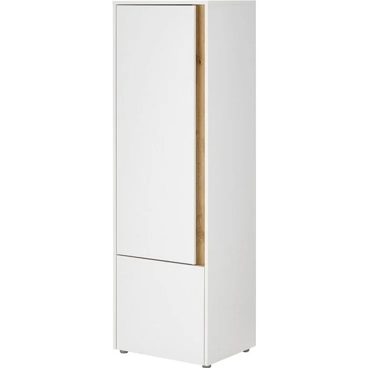 Lomadox Stauraumschrank CRISP-61 weiß mit Wotan Eiche, Tür beidseitig montierbar, ca. 50/157/40 cm – Bild 4