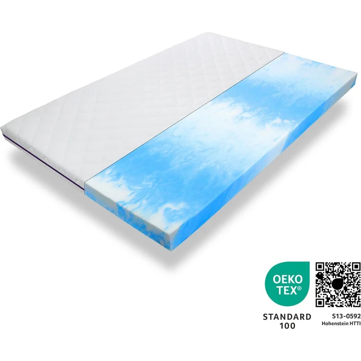 CoolRelax Topper 120x200, Matratzenauflage aus Gelschaum, veganer Matratzentopper Made in Germany, Höhe 8cm – Bild 3