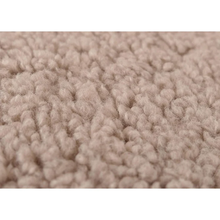 Relaxsessel HWC-C76, Schaukelstuhl Sessel Schwingstuhl + Hocker Stoff Bouclé 480g/m² Öko-Tex ~ braun Gestell weiß – Bild 4