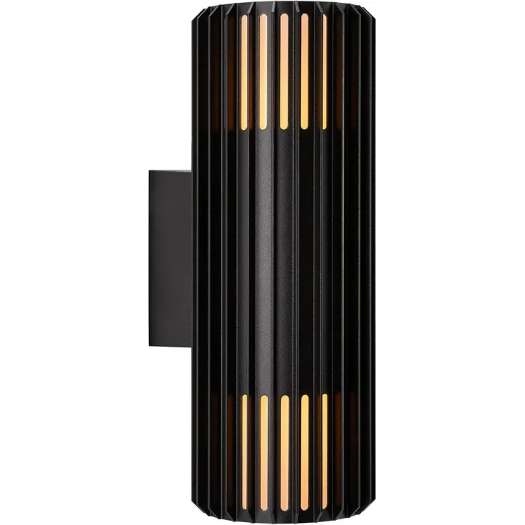 Nordlux up down Wandleuchte Aludra Seaside schwarz Alu IP54 2xE27