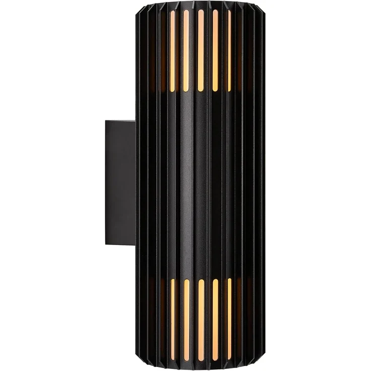 Nordlux up down Wandleuchte Aludra Seaside schwarz Alu IP54 2xE27 – Bild 1