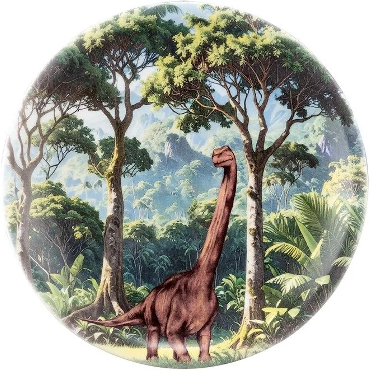 Seltmann Weiden Kombiservice Kinder-Set 3-teilig Compact Dino, Becher, Frühstücksteller, Schüssel (3-tlg), 1 Personen, Porzellan, Becher, Frühstücksteller, Schüssel, Dinosaurier