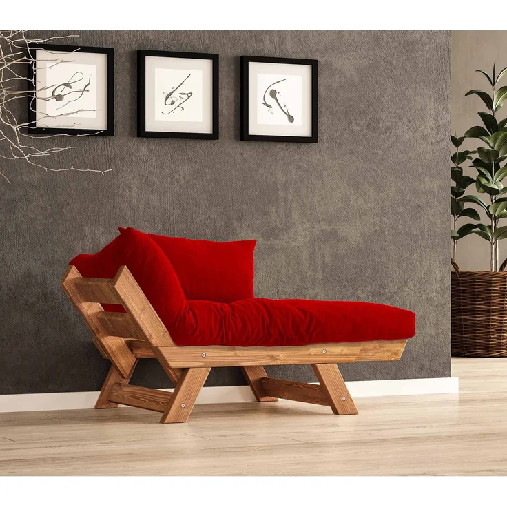 Skye Decor 'CPT8155-140' Garten-Sessel, Teak / Rot, 108-140 x 75 cm – Bild 2