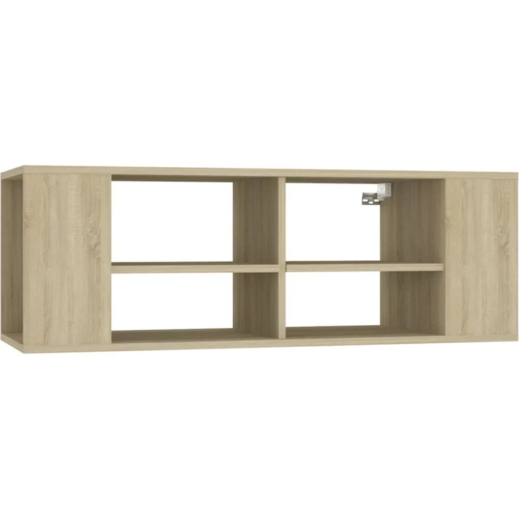 TV-Wandschrank, Fernsehschrank Sonoma-Eiche 102x35x35 cm Holzwerkstoff – Bild 2