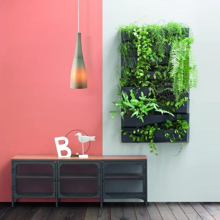 Prosperplast Blumenkasten IO3W800-S433 (2 St), Grüne Wand Blumenkasten Vertikales Gartensystem – Bild 4