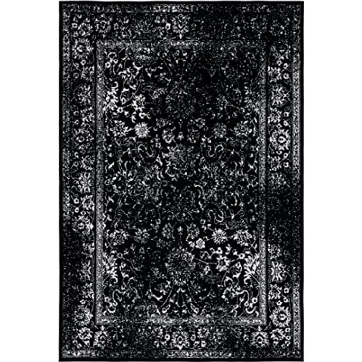 Safavieh Teppich 122x183 cm - Adirondack Collection - Transitional Design, Schwarz & Elfenbein, Pflegeleichte Synthetikmischung, Ideal für Wohnzimmer, Schlafzimmer, Büro – Bild 3