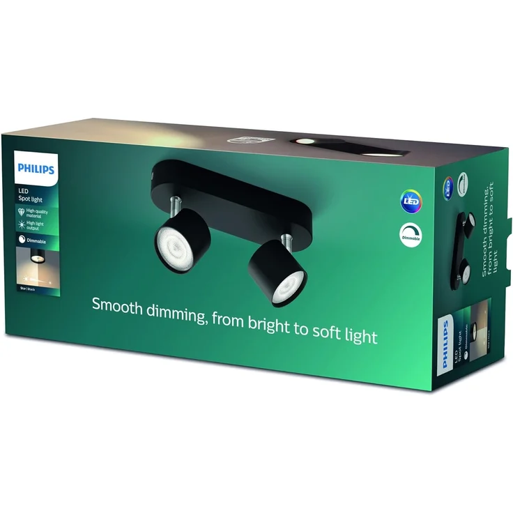Philips Star Spot 2 flg. schwarz 1000lm – Bild 5