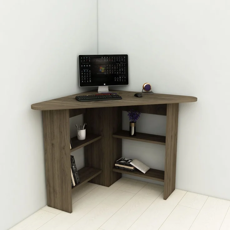 Skye Decor 'Corner - Walnut' Schreibtisch, Walnuss, 80 x 73,8 x 80 cm – Bild 2
