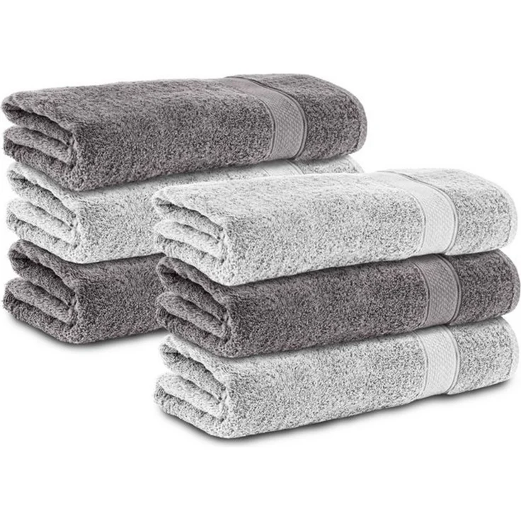 Komfortec Handtuch Set 100% Baumwolle, 470 g/m², Frottee (6-St), Badetücher 50x100 cm Set, Weich – Bild 4