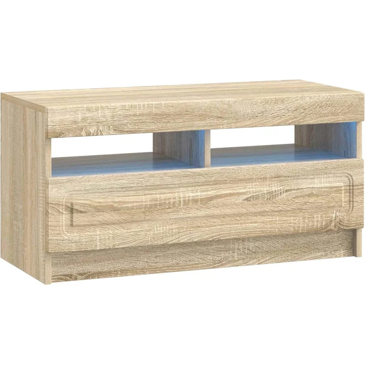 vidaXL LED-TV-Schrank UTRECHT 3 stk. Sonoma-Eiche Holzwerkstoff 3417002 – Bild 5