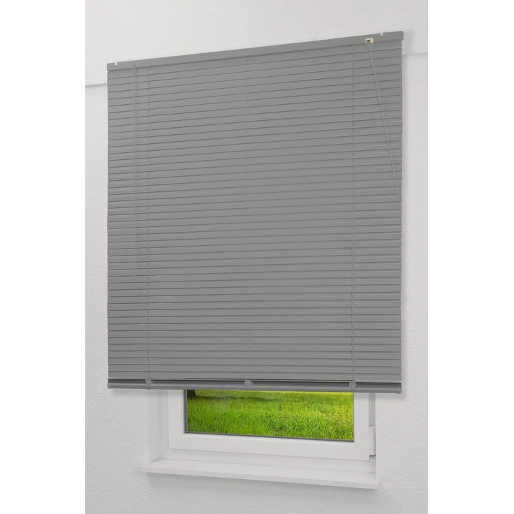 Qualitätsalujalousie 25mm in Silber in den Maßen (B x H) 110cm * 130cm – Bild 1