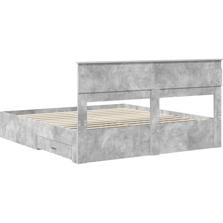 vidaXL Bettrahmen mit Schubladen mit Kopfteil Holzwerkstoff 3409955 – Bild 6