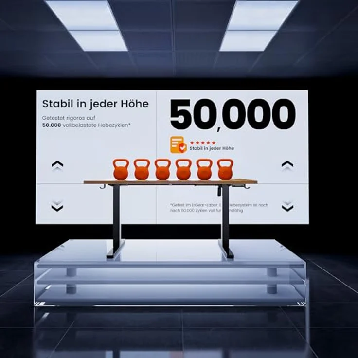 ErGear Elektrisch Höhenverstellbarer Schreibtisch 160 x 80 cm, Schreibtisch Höhenverstellbar mit 4-Gedächtnis-Smart-Pult für Home-Office mit Verbindungsplatte – Bild 9
