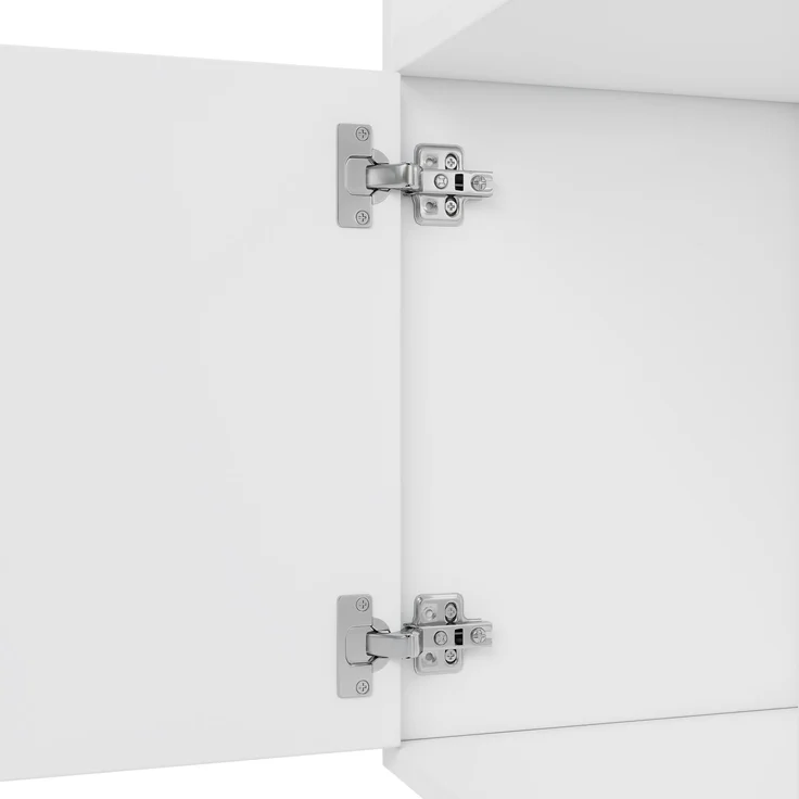 Flieks Bücherregal mit LED 80×30×173 cm, Standregal weiß, Regal mit Türen & offenen Fächern, Massivholzbeine, Fernbedienung – Bild 9