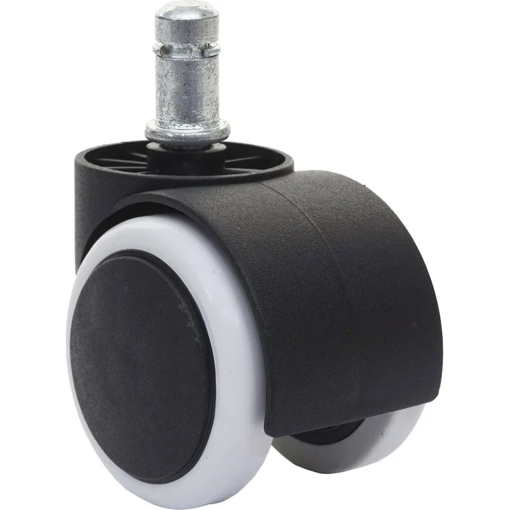 5er-Set Hartbodenrollen HWC-H86, Bürostuhl-Rollen Stuhlrollen, 150kg belastbar Ø 11mm ~ weiß – Bild 7