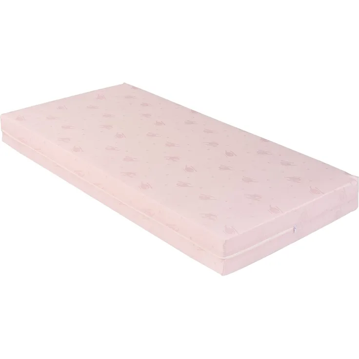Kikkaboo Babybett Matratze Extra Comfort 120 x 60 x 8 cm Bezug abnehmbar rosa