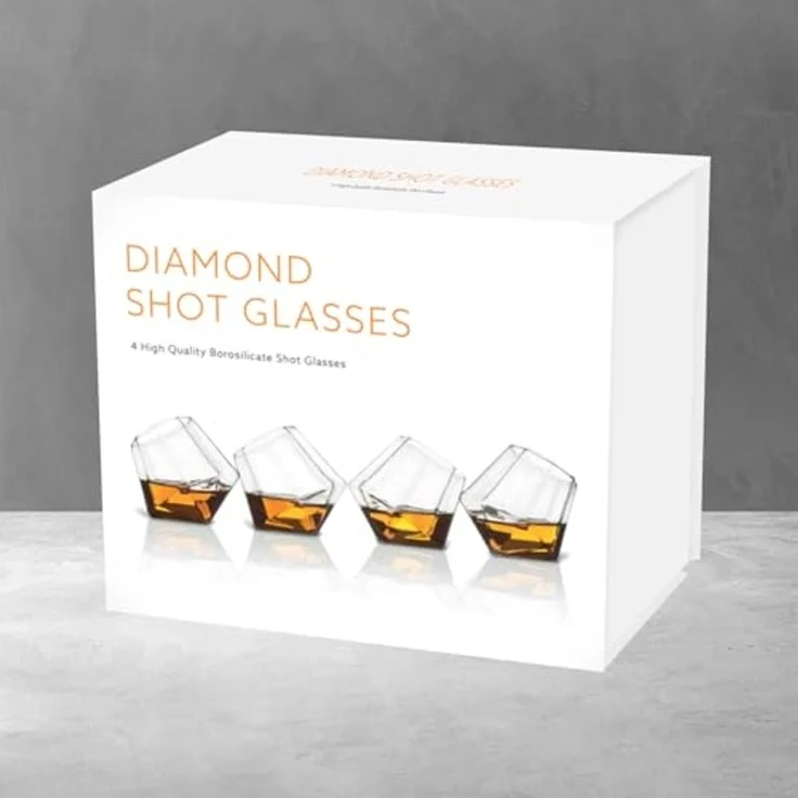 Mad Monkey - Shot Gläser Diamond (4er Set) transparent – Bild 7