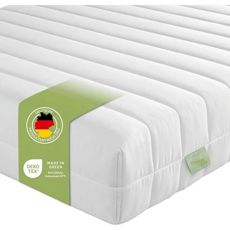 DREAMSTAR Easy Flex | ergonische 7-Zonen Kaltschaummatratze | Öko-Tex Zertifiziert | Härtegrad 2 und 3 (H2 & H3) | Rollmatratze 13 cm | Made in EU I 80 x 200 cm – Bild 4