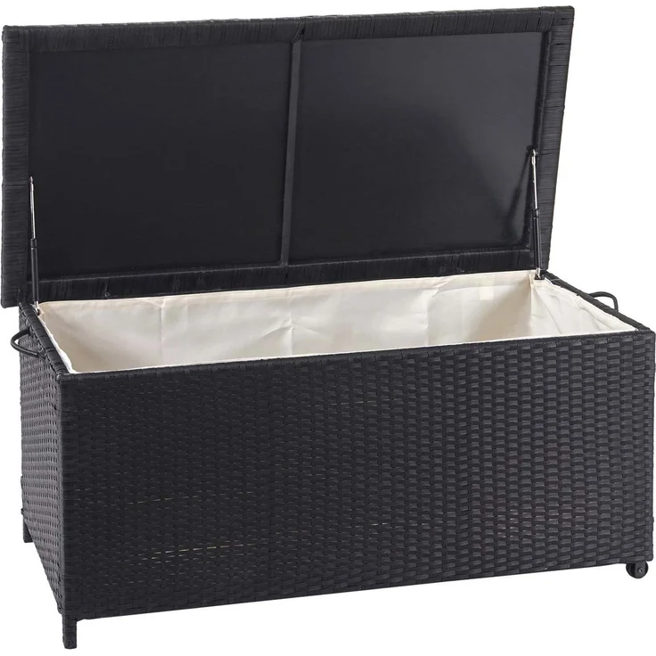 MCW Kissenbox D88, Gartenbox mit XXL Stauraum, wasserabweisendem Bezug und verstärktem Deckel, Poly-Rattan