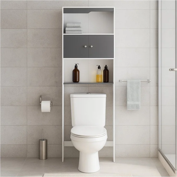 HTI-Living Badregal Toilettenüberbauregal Thekla 58178, Stück 1-tlg, Waschmaschinenüberbau Badregal Badschrank – Bild 1