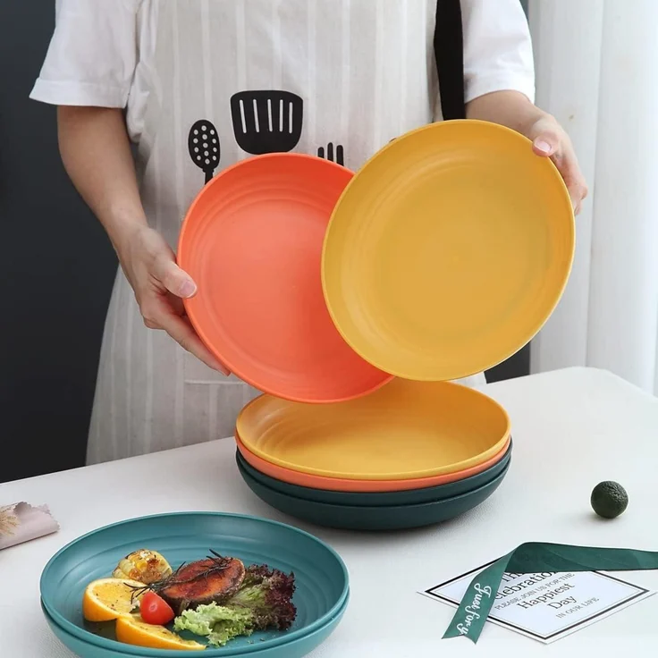 8er Set Kyraton Teller 23cm - Leicht, unzerbrechlich, spülmaschinenfest – Bild 3