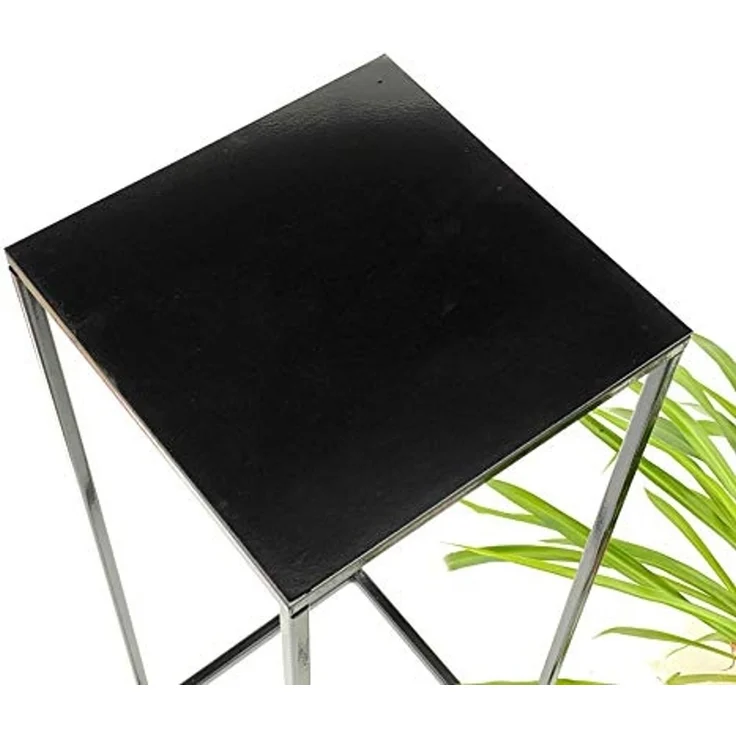 DanDiBo Blumenhocker eckig, Metall, Schwarz, 2 Stück, 62,5 x 23 x 23 cm – Bild 4