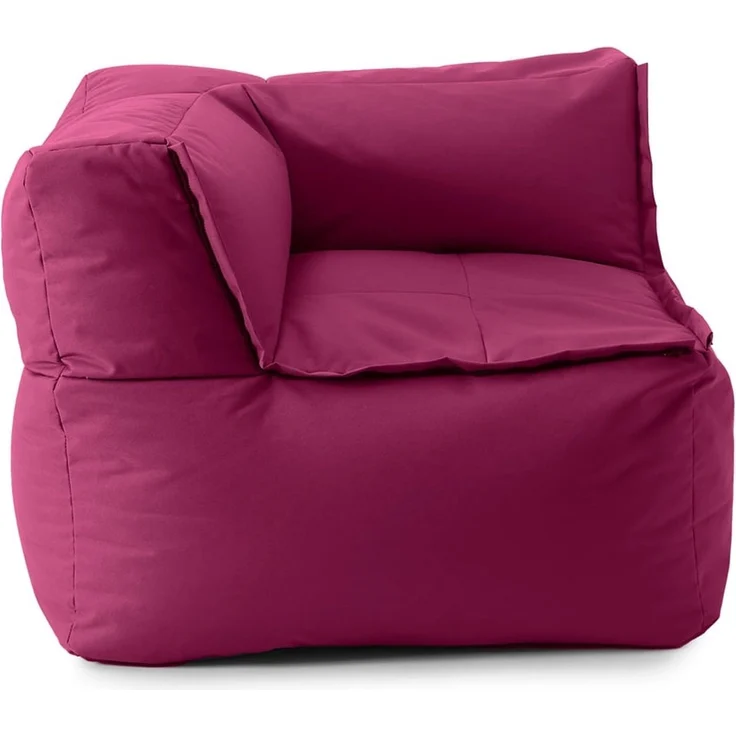 Lumaland Sitzsack-Sofa Modular 81x81x70cm weinrot Eckteil – Bild 1
