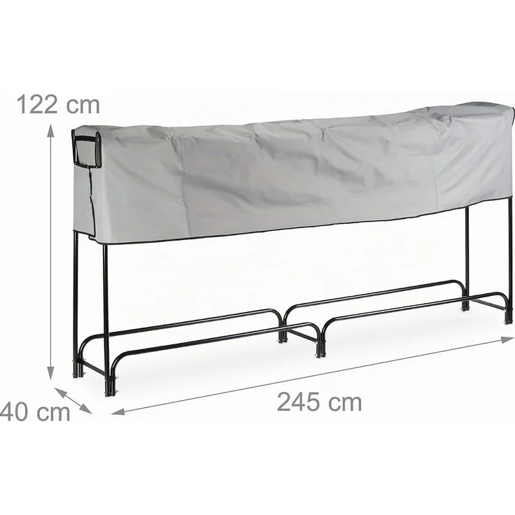 Relaxdays Kaminholzregal Metall – Bild 4