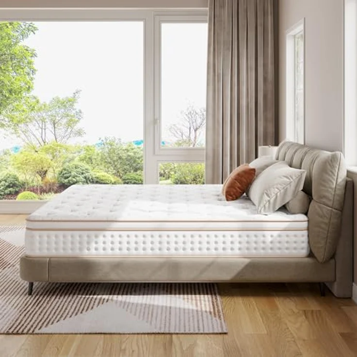 Vesgantti Matratze 100x200 cm, 26 cm Taschenfederkernmatratze H3, 7-Zonen orthopädische Federkernmatratze, atmungsaktive Rollmatratze für Schlafzimmer & Gästezimmer – Bild 9